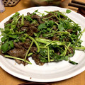 クロ８５'s cooksnap of when they made ☼牛肉の粒マスタード炒めのクレソン和え.