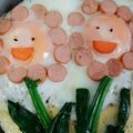 クックSJ0Y9V☆'s cooksnap of when they made ✿お花が笑う目玉焼き✿.