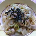 なお＆ひめ's cooksnap of when they made 焼き鮭の春色パスタ.