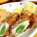 トロイメライ♬'s cooksnap of when they made 簡単！竹輪アスパラチーズ、カニカマフライ.