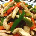 Akosua's cooksnap of when they made 青椒肉絲（豚肉とピーマンの細切り炒め）.