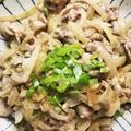ていたむ☆'s cooksnap of when they made 豚こま肉と玉ねぎの白だしマヨソース.