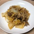 亜久里's cooksnap of when they made ピリ辛激ウマ☆白菜と豚肉の豆板醤炒め煮.