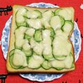 こげ岡's cooksnap of when they made きゅうりトースト.