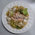 Yongren's cooksnap of when they made 鶏ハムと白菜の中華サラダ.