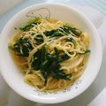 まりん☆ぶるー's cooksnap of when they made キノコと春菊のゆず胡椒パスタ.