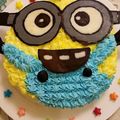☆ゆきぴょん☆'s cooksnap of when they made ミニオン？！誕生日ケーキ.