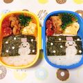 ＊アラレ＊'s cooksnap of when they made ＊キャラ弁＊　クリスマスに★雪だるま.