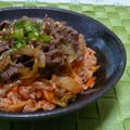 ｇａｂｉｂｉ's cooksnap of when they made 甘辛牛肉が合う！キムチ丼.