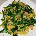 ☆ちりmama☆'s cooksnap of when they made 簡単☆ほうれん草&たまご炒め（ベーコン）.