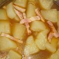優駿蓮ママ's cooksnap of when they made 大根とベーコンの煮物.