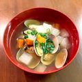 ☆ぼうchan☆'s cooksnap of when they made あさりのお味噌汁(豚汁風).