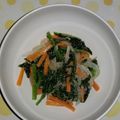 紅茶とチーズケーキ's cooksnap of when they made カブの葉のナムル.