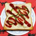 こげ岡's cooksnap of when they made タマネギ＆ピーマン★チーズ・トースト.