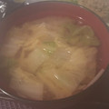 ﾌﾞﾚﾝﾀﾞ's cooksnap of when they made 温まる〜♬ 油揚げと白菜の味噌汁.