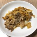 亜久里's cooksnap of when they made 豚肉と白菜のピリ辛炒め.