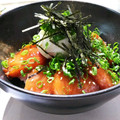 くっくペタ's cooksnap of when they made まぐろの中華漬け丼.