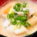 かえるとくま's cooksnap of when they made 「噛む」ことを意識！根菜の白味噌汁.