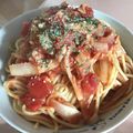 クックUUMSUY☆'s cooksnap of when they made ツナと大根のトマトパスタ♡.