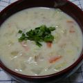 ビルメンズ's cooksnap of when they made 簡単！クラムチャウダー♪ツナ缶具沢山豆乳.