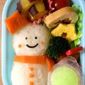 ぶたごろう's cooksnap of when they made キャラ弁☆ 雪だるま弁当.