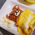 4double5's cooksnap of when they made クマさんオムライス♡.