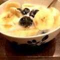 カラーひよこの緑's cooksnap of when they made 冷凍バナナとブルーベリーヨーグルト.