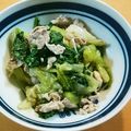 とものりのもと's cooksnap of when they made 豚とチンゲン菜のごまポン和え.