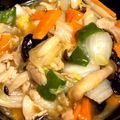 まろろっく's cooksnap of when they made 豚バラと白菜、きのこのピリ旨中華炒め.
