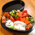 クックHVGLAB☆'s cooksnap of when they made クリスマスキャラ弁✽サンタさんと雪だるま.