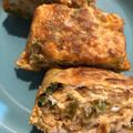 ムーヒツジ's cooksnap of when they made お弁当の彩りに♪かぶの葉入り出汁巻き卵.