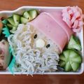 Niib's cooksnap of when they made しらすで簡単サンタさん弁当◎.