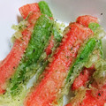 氷室☆蘭's cooksnap of when they made ししとうとカニカマの天ぷら.