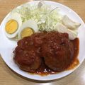 たちぽんぽん's cooksnap of when they made トマト煮込みハンバーグ.