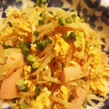 カメリア22's cooksnap of when they made もやしと魚肉ソーセージの玉子炒め.