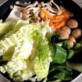 キョーマキ's cooksnap of when they made あったか1人鍋②　肉団子＆野菜.