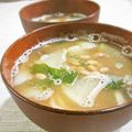 イベ長's cooksnap of when they made 蕪と納豆のお味噌汁.