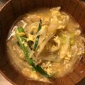 まき56☆'s cooksnap of when they made もやしと卵の食べるピリ辛スープ★.