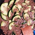 75hntk's cooksnap of when they made 豚ひき肉とズッキーニの炒め物.