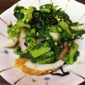 卵せんべい's cooksnap of when they made 菜の花とちくわの塩昆布ナムル.