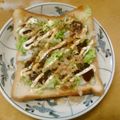 jun120121's cooksnap of when they made 白菜のお好み焼き風トースト。.