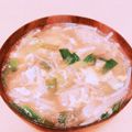 鈴子☆'s cooksnap of when they made なめたけ入りふわふわ卵のフカヒレ風スープ.