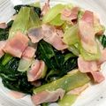 はやぴー＊'s cooksnap of when they made チンゲン菜とベーコンの炒め物.