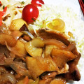 キャラメグ♪'s cooksnap of when they made りんごと豚肉の生姜焼き.