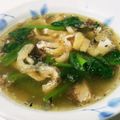happyクラッカー's cooksnap of when they made サバ缶のだし汁で♪小松菜と油揚げの煮浸し.
