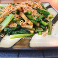 inyako's cooksnap of when they made 小松菜と小海老と油揚げの炒め物♪簡単.