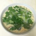 batsteak's cooksnap of when they made 鯖缶で！サバとたまごのエスニックスープ.