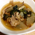 ポメちょん's cooksnap of when they made 大根と小松菜と豚こま肉のうま煮.