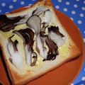 ぁぉﾋﾟｧｽ's cooksnap of when they made わさびマヨネーズ風味　まいたけトースト.
