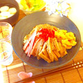 hikarin♪'s cooksnap of when they made いなり寿司丼（いなり揚げと炒り卵）.